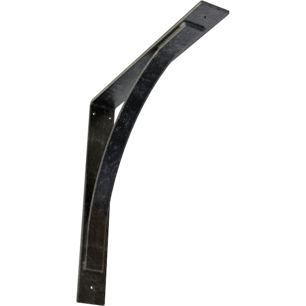 Ekena Millwork Morris Steel Bracket, Antiqued Silver 3"W x 22"D x 22"H BKTM03X22X22MOASV - main